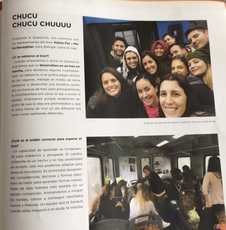 Revista Naranja No perder el tren inspirado  en la columna de Andrea Churba en la Nacion Para no perder el tren